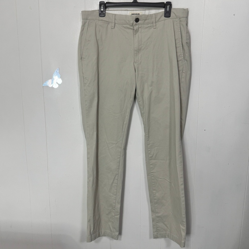 Goodthreads Mens Slim Fit Khaki Pants Casual Chino Trousers 33x32
